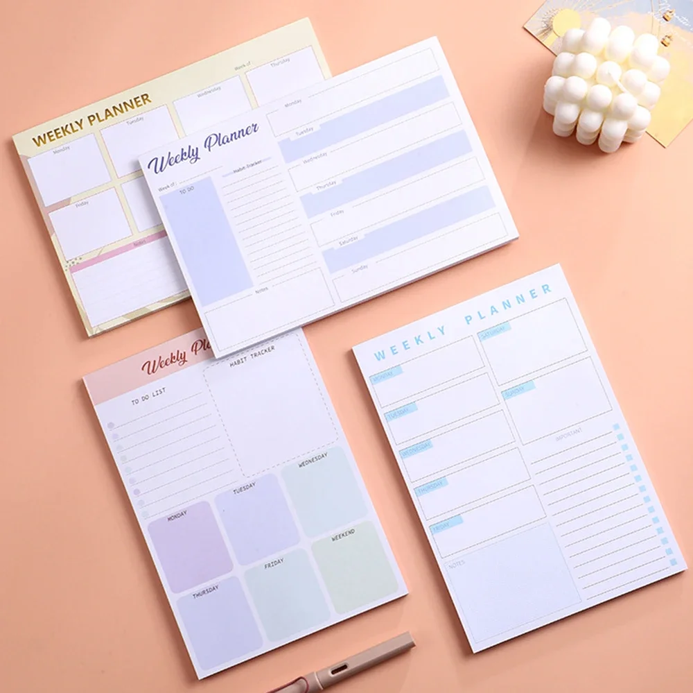 

A5 English Magnetic Planner Daily Plan To Do List Notepad Stationery Office School Supplies