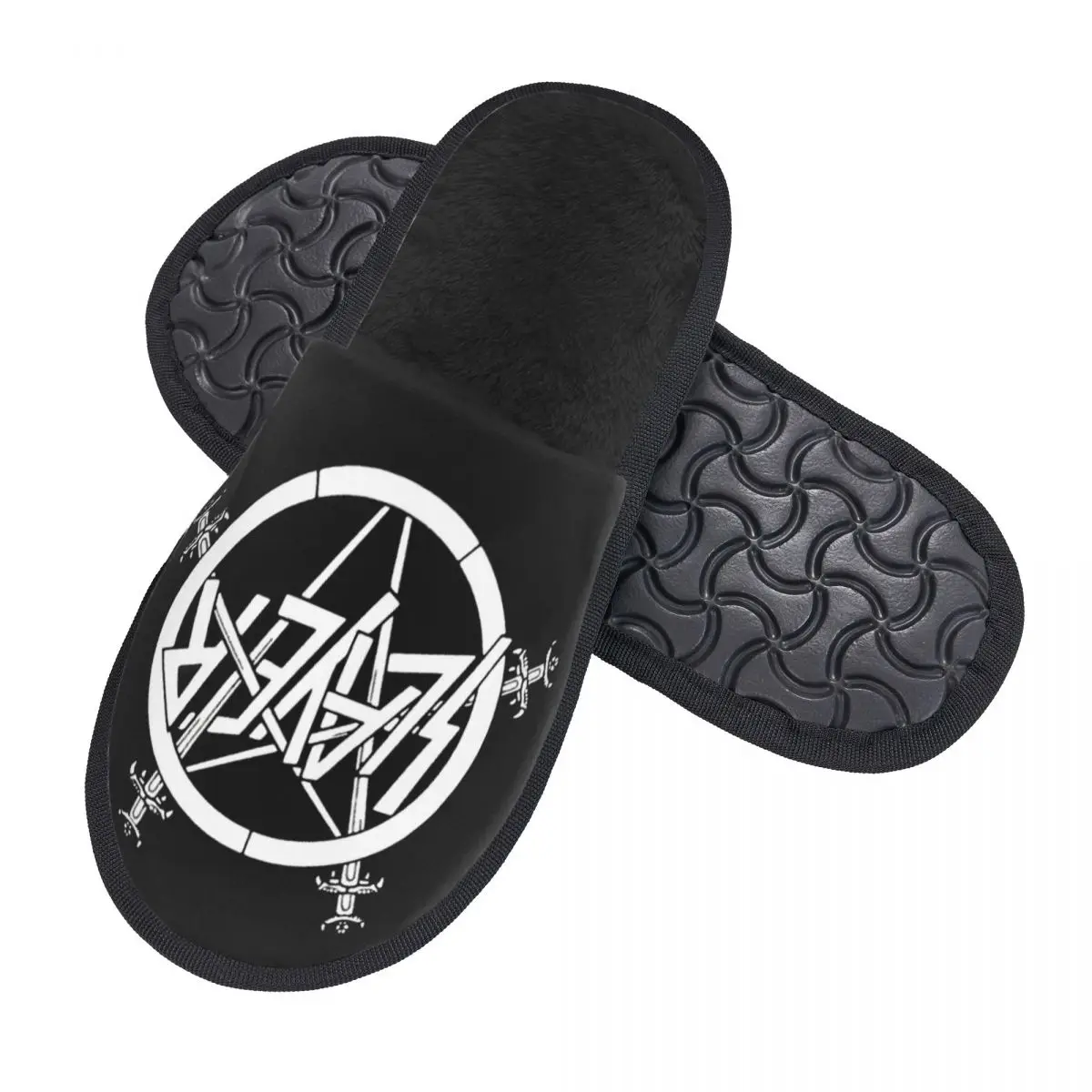 Heavy Metal Rock Slayers Logo Cozy Scuff Memory Foam Slippers Women Band Hotel House Shoes