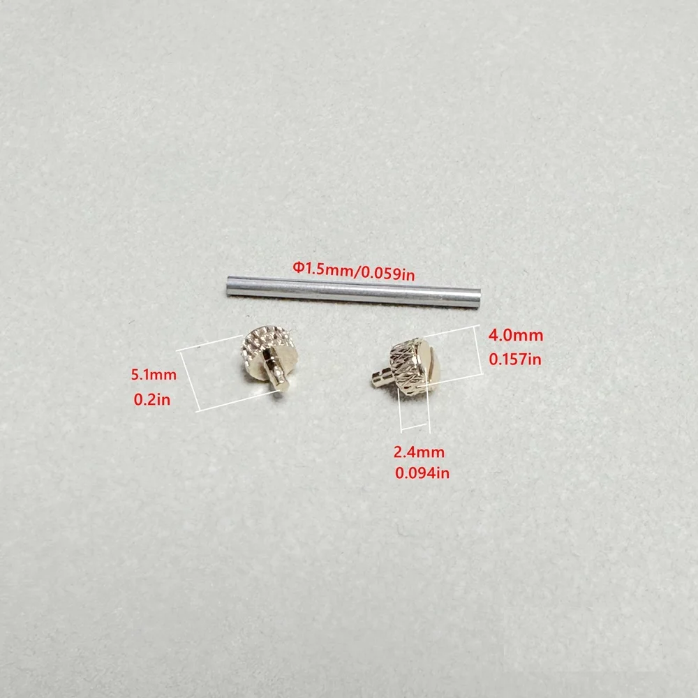 Игла для фиксации часов Необработанные ушные стержни Ивовые гвозди/застежка Запасные части из нержавеющей стали для обслуживания 1,5/0,059 диаметра Плотно придаемый