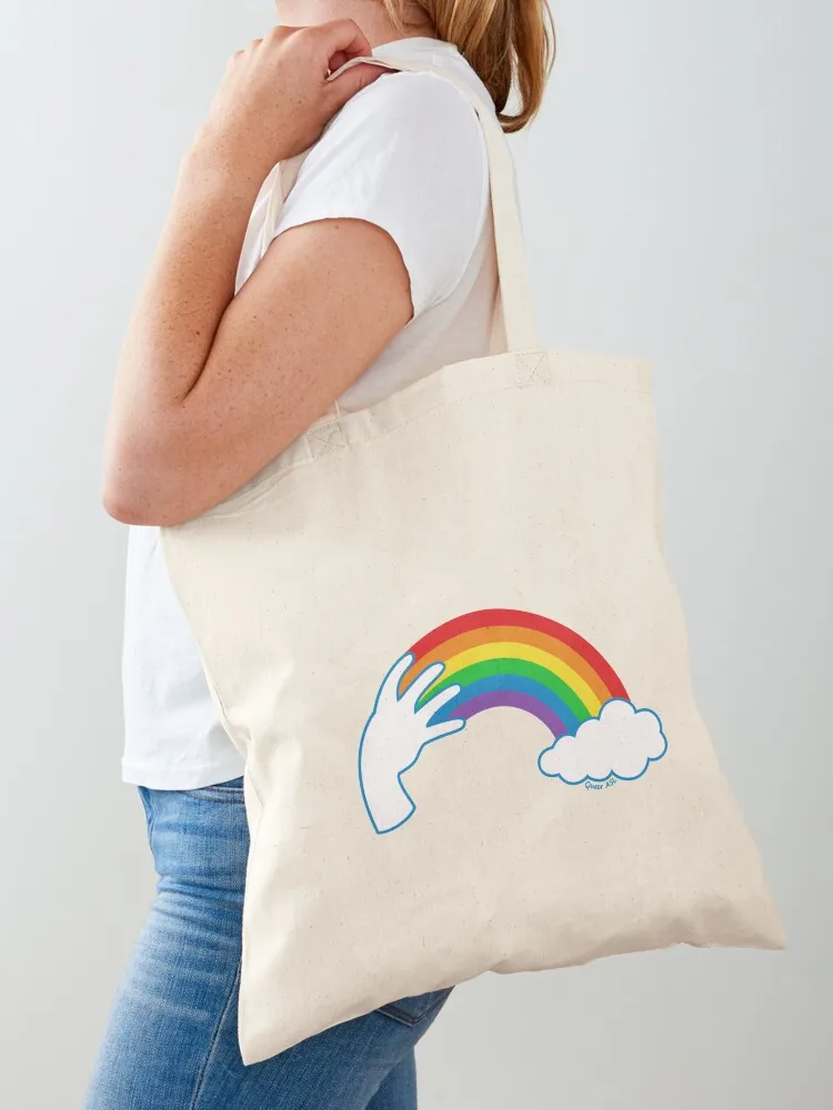 ASL Rainbow Tote Bag woman shopping bag shopper bags for women Women's handbag Women's tote bag