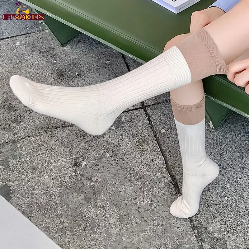 

Children School Sweet Girls Kawaii Cute Socks Japanese Style Loose High Long Socks Korean Women Color Matching with Ruffle Socks