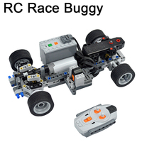MOC Technical Building Blocks Racing Car Remote Control Electric RC Car Power Function Motor Parts For Children Gifts Leduo