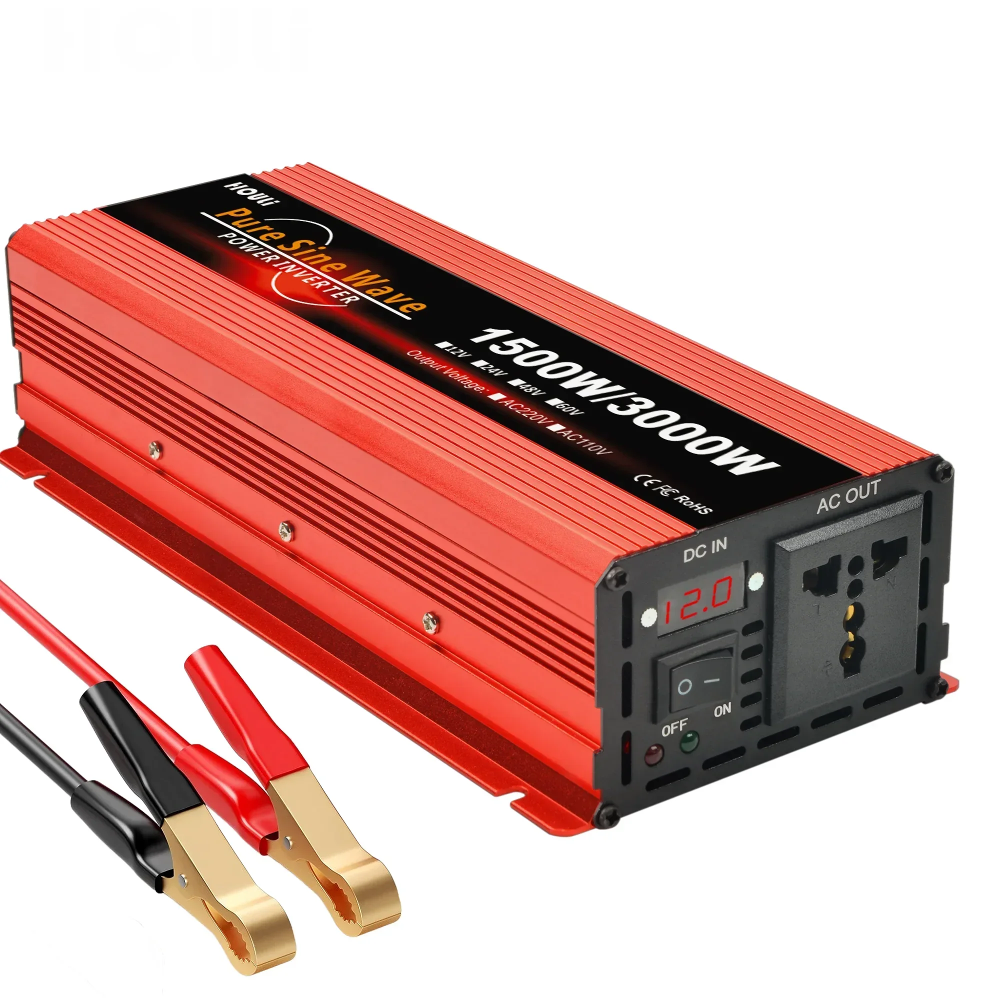

for 3000w solar power Pure Wave Inverter Converter 12v 24v 220v 110v 2200w 1600w 600w Voltage Converter