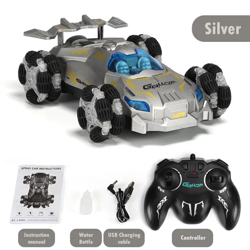 Drift spray racing car - High speed light music 2.4g remote control charging toy car