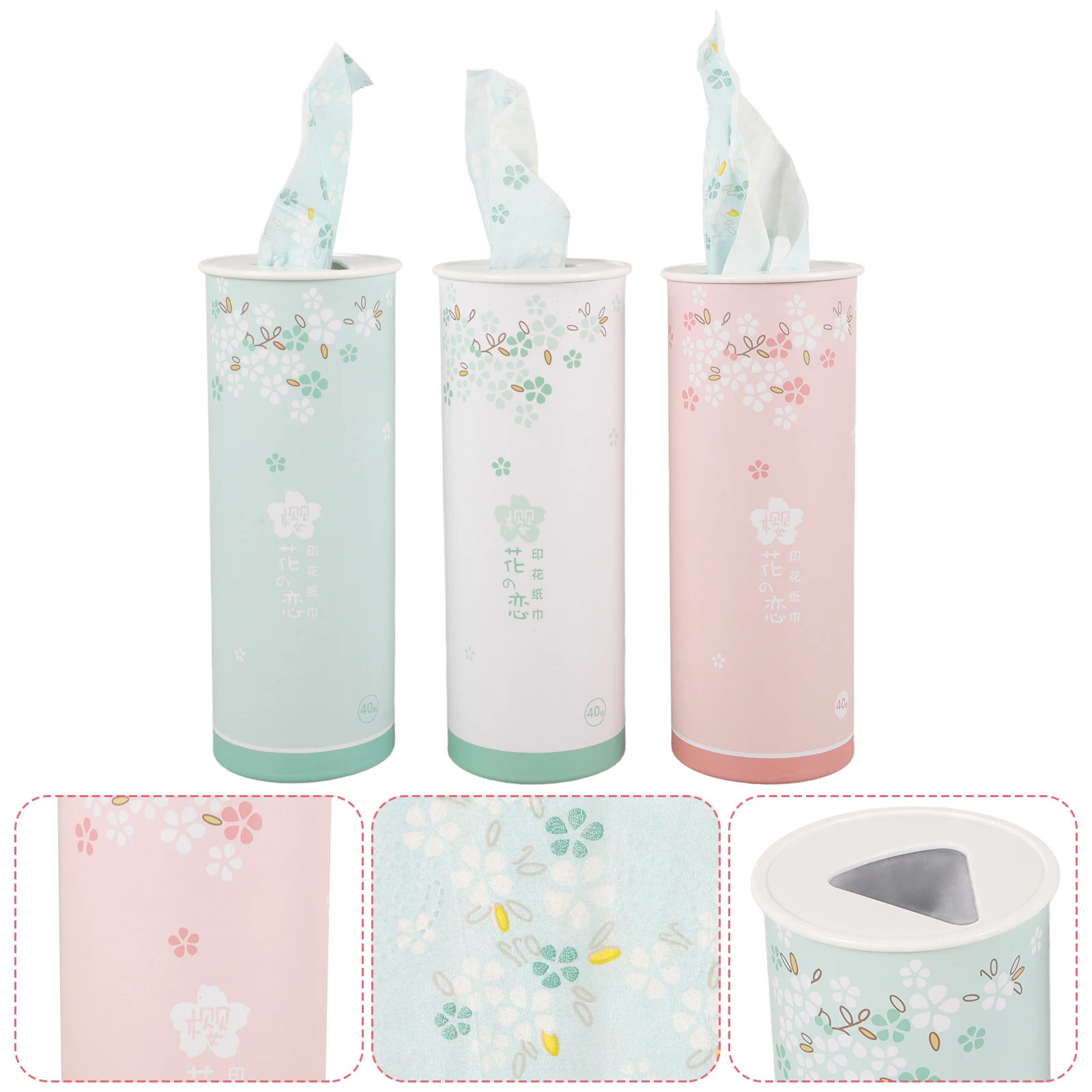 

3Pcs Round Car Tissue Holder Waterproof Paper Material for Car Interior Travel Tissues Box for Office Bedroom Study