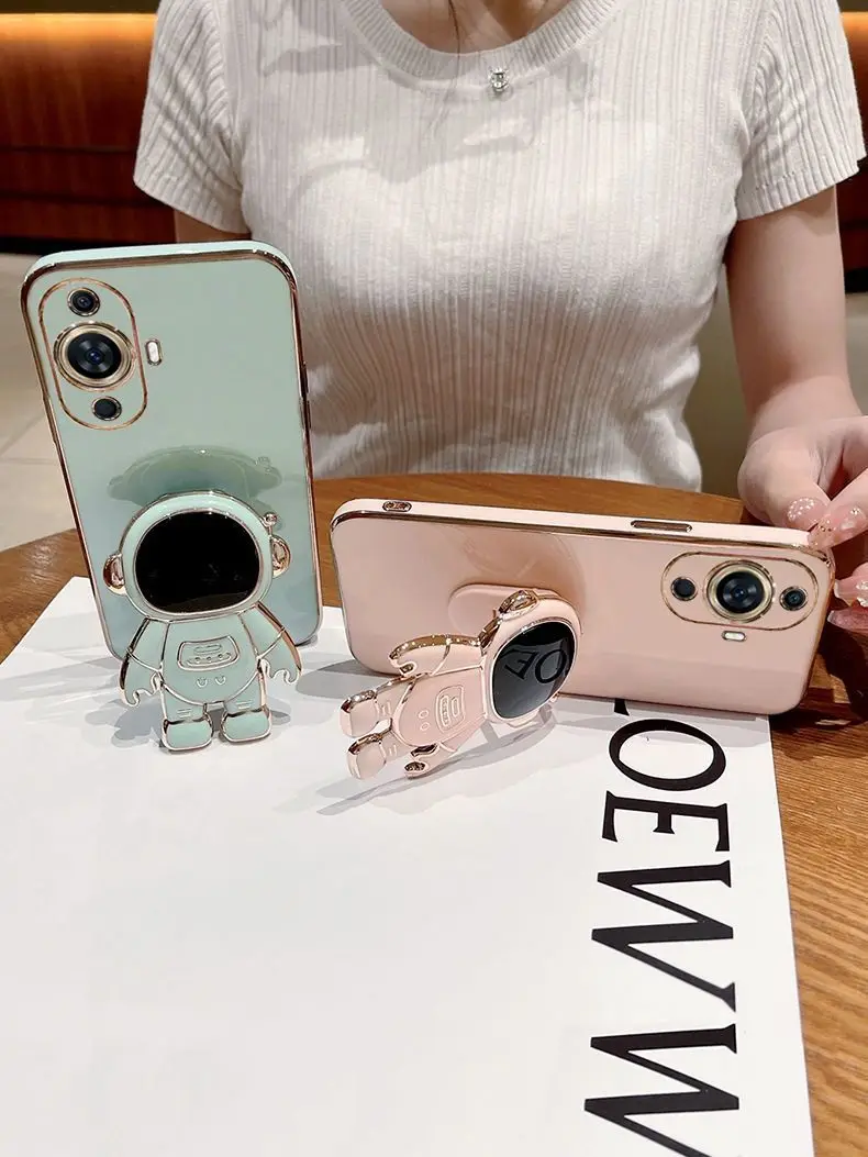 جراب هاتف محمول لهواوي نوفا 12 s 12 lite 12 12 active 11 12i 12 se ، جراب فاخر بتصميم رائد فضاء