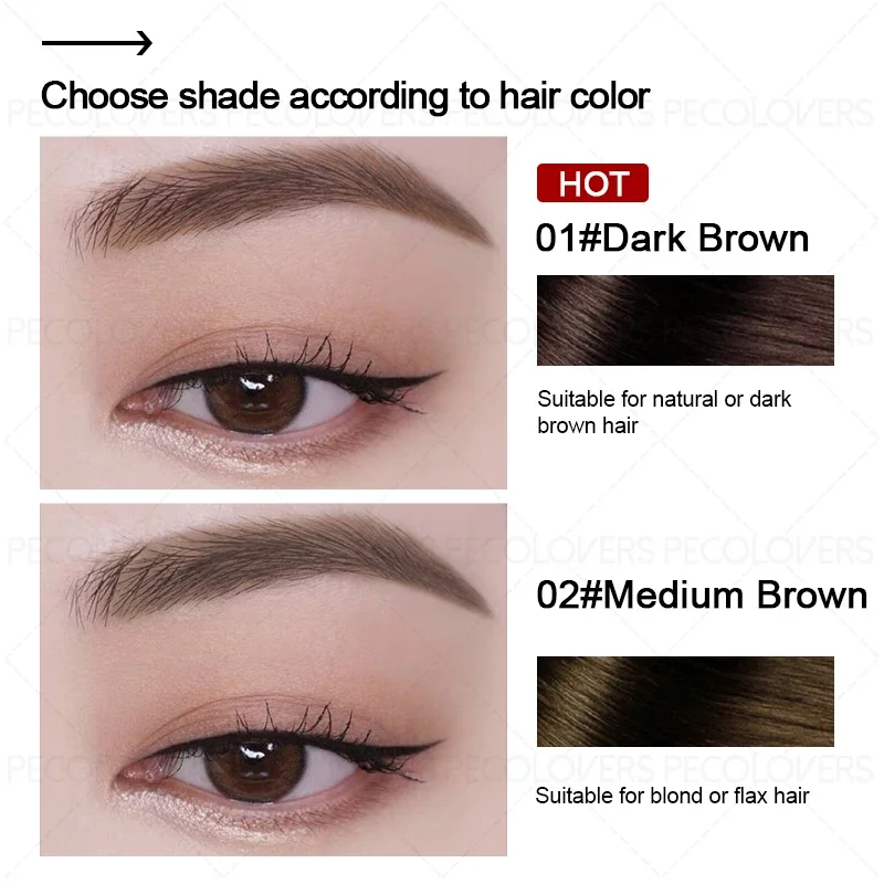 1 ensemble de tampons à sourcils en poudre 3 en 1, avec brosse et pochoir en forme de sourcils, imperméable longue durée, maquillage d'halloween