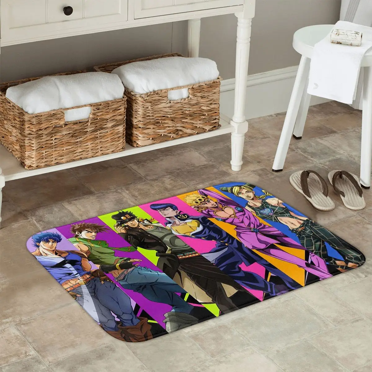 

Нескользящий коврик для двери в стиле аниме JoJo Bizarre Adventure, напольный коврик, ковер для кухни, входа, дома, ванной комнаты, гостиной, коврики для ног