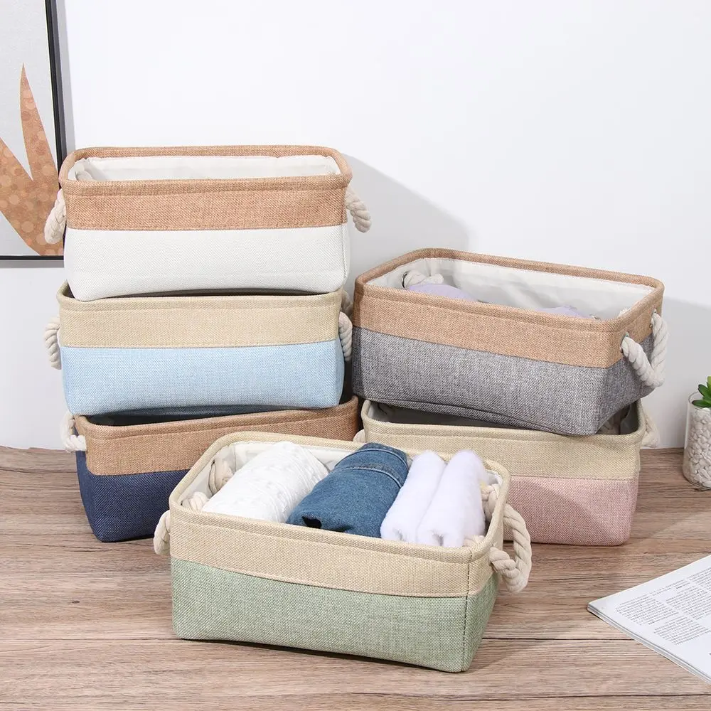 Portable Home Supplies Sundries Sorting Basket Folding Linen Organizer Box Underwear Socks Baby Toys Storage Basket