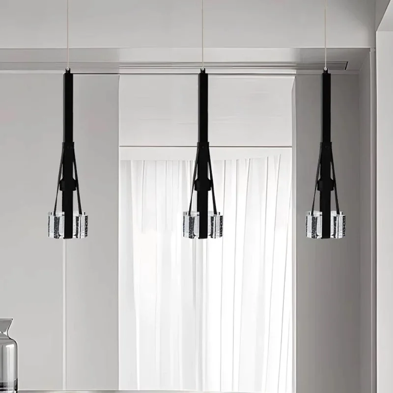 

2025 New Luxury Adjustable Chandelier Resin Leather Metal Pendant Lamp Ceiling Light for Living Room Villa