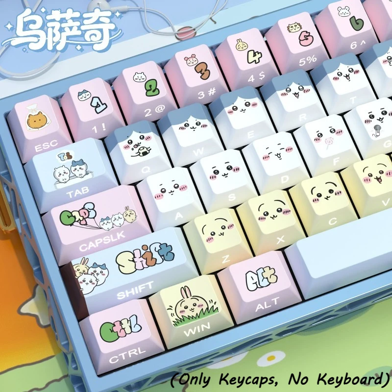 

Chiikawa CHERRY Height Keycaps for Mechanical Keyboard Side-Engraved Transparent Backlight Keycaps PBT Heat Sublimation Process