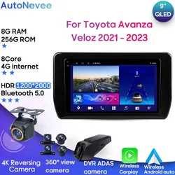 Android Car Stereo Radio Player For Toyota Avanza Veloz 2021 - 2023 Multimedia Head Unit GPS Navigation BT Carplay Android Auto