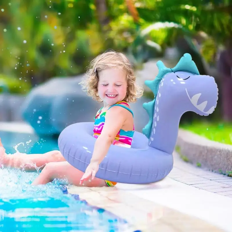Piscina de bebê flutua anel flutuante bonito treinador flutua veado dinossauro crocodilo para bebês criança poça piscina praia