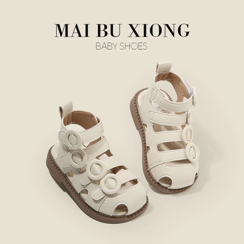 

Summer new sandals for babies learning to walk, fashionable shoes for little boys and girls, anti-slip for infants