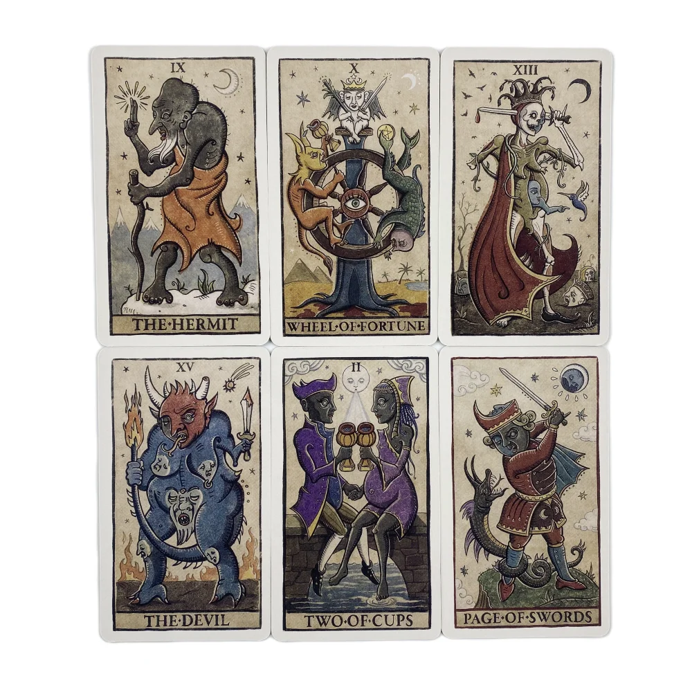 Колода карт Moon Tarot Della L – обзор и цена Board Game Illustrator