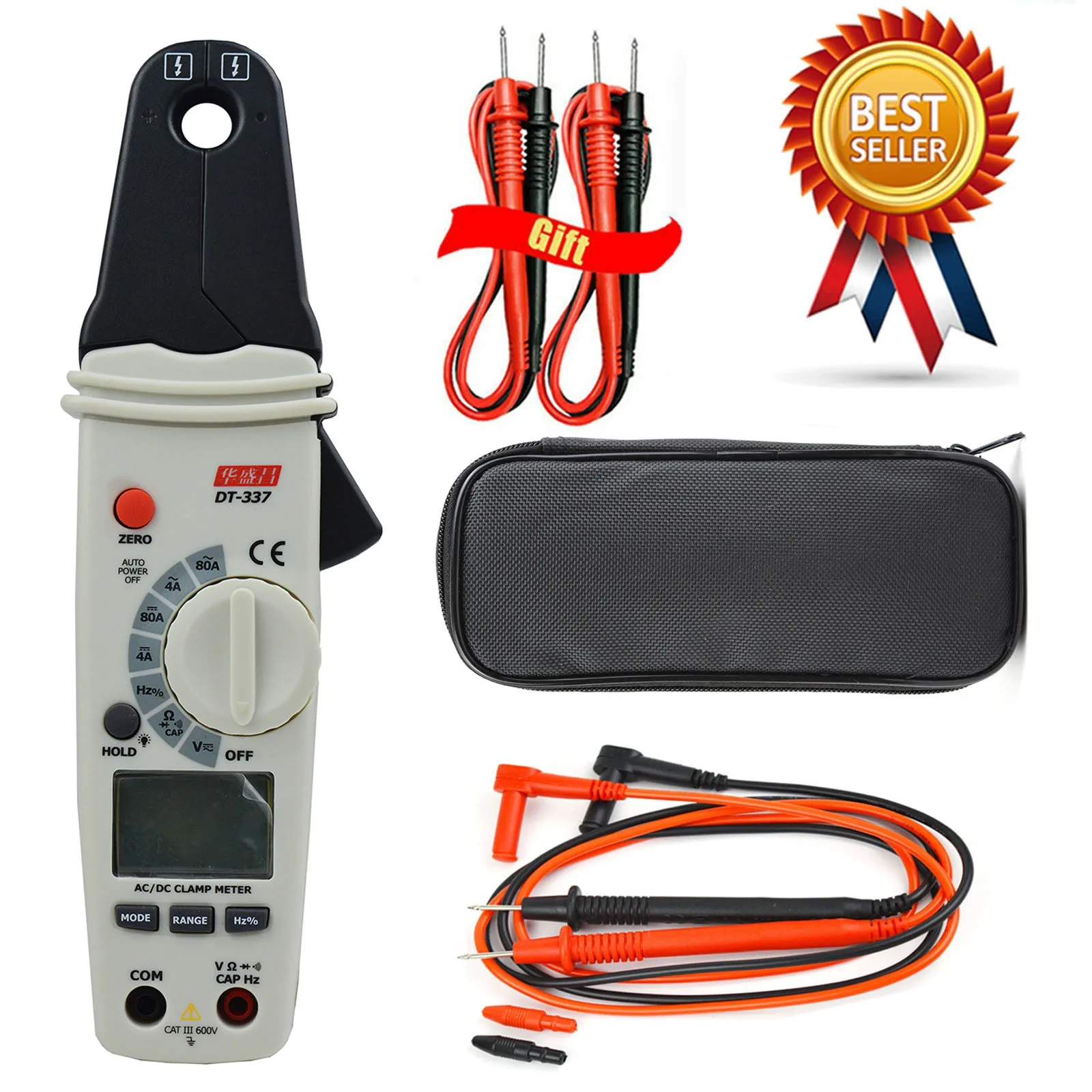 CEM DT-337 Professional Digital Clamp Meter,AC / DC Clamp Meter Multimeter Leakage Current Meter Efficient Auto Repair,New.