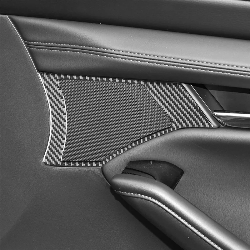 

Professional For Mazda 3 Axela 2020-2024 Carbon Fiber Front Door Speaker Cover Trim Sticker Interior Accessories