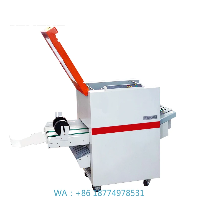 Stitching and Folding MachineU-180 Automatic Booklet Maker  Paper Folding Machine Wire
