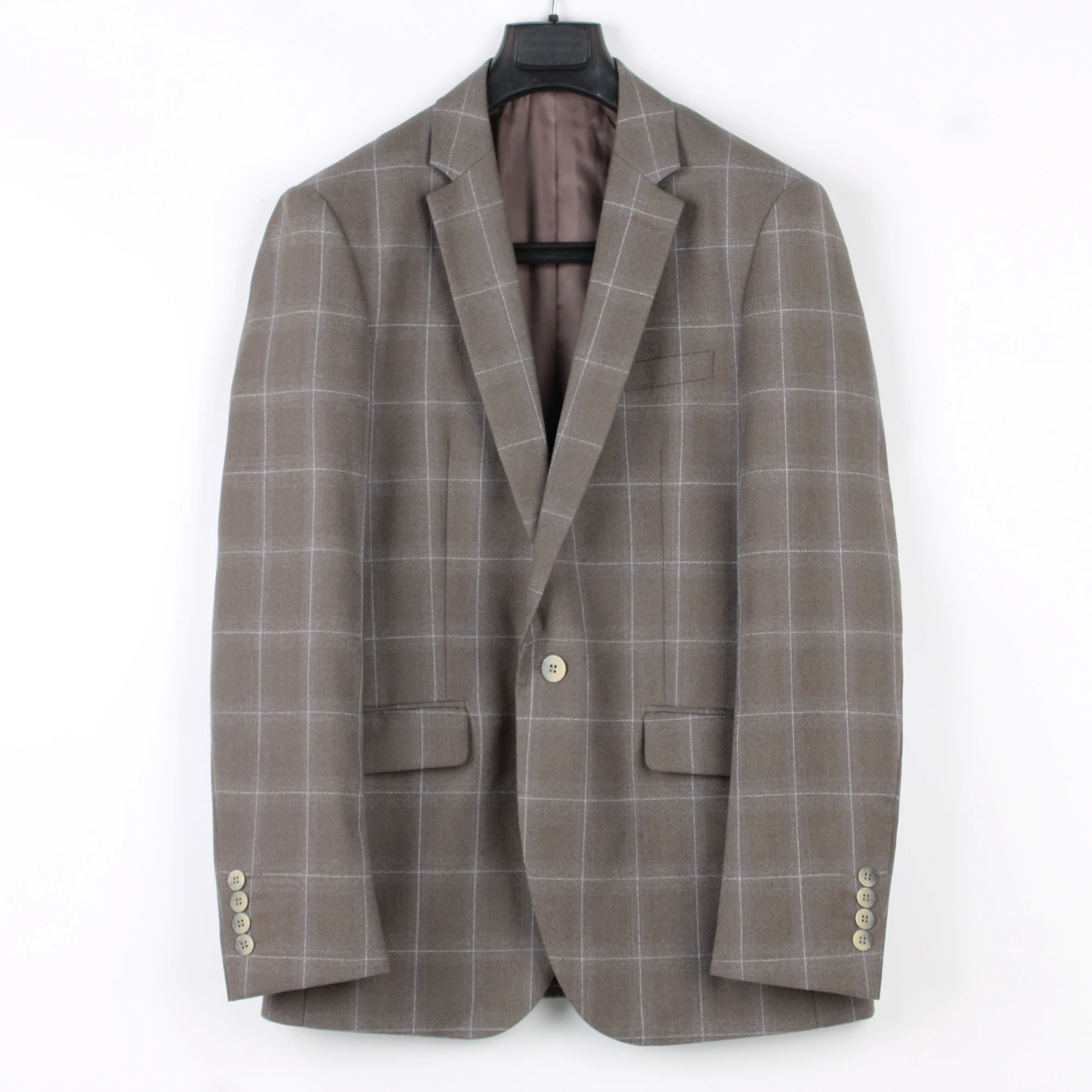 

Мужской шерстяной костюм приталенного кроя, небольшой размер, цена, клетчатый узор, деловой повседневный костюм, длинный свек, застежка на одной пуговице