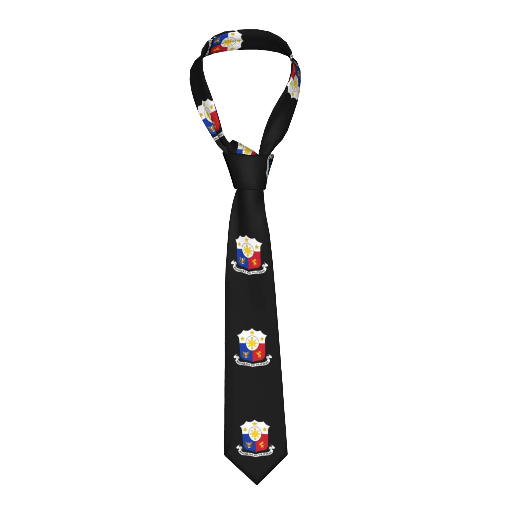 

Мужские классические шелковые галстуки с филиппинским флагом и гербом Филиппин для вечеринок