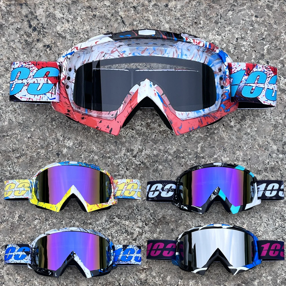

Newest Motorcycle Goggles HD Lenses Windproof Sports Motocross Glasses Man MTB Mask Cycling Racing Off-Road UV400 Sunglasses