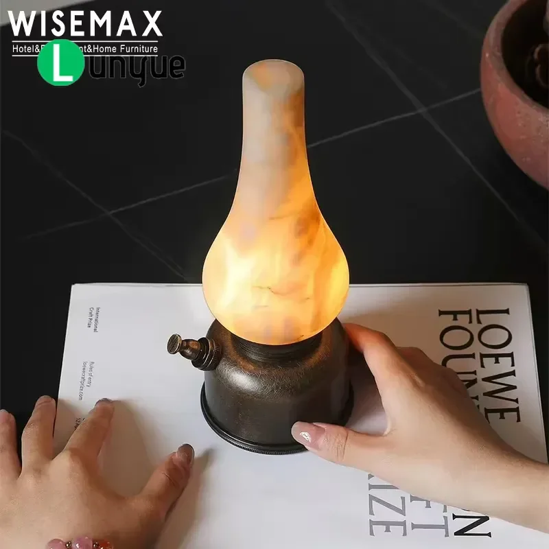 Modern Minimalist Marble Desk Lamp for Bedroom Bedside Study Home Decoration Lighting Fixture Elegant Design Ambient Light