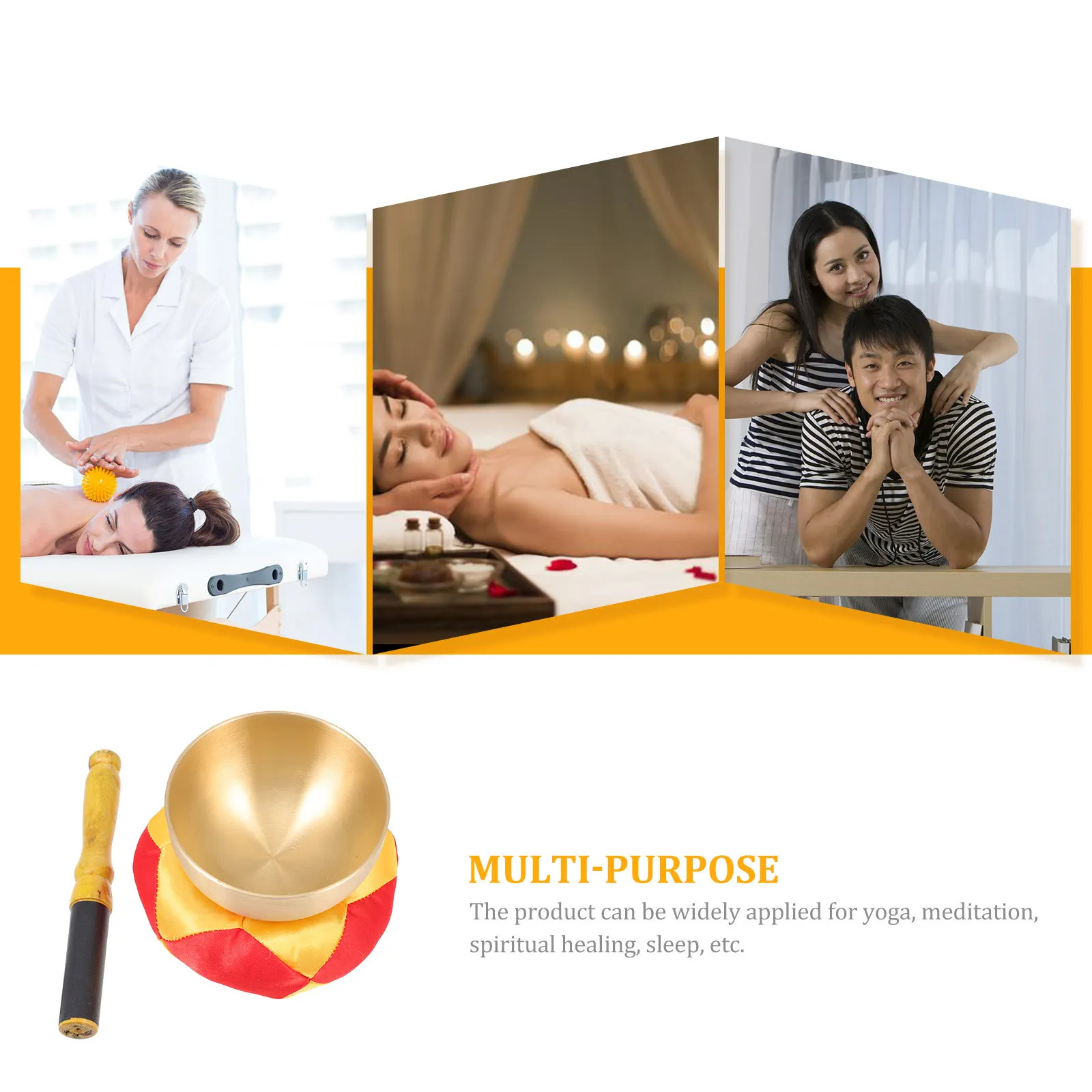 

1Set Tibetan Singing Bowl Meditation Copper Bowl for Yoga Healing Relaxation Sound Therapy Cushion Mallet Meditation Tool