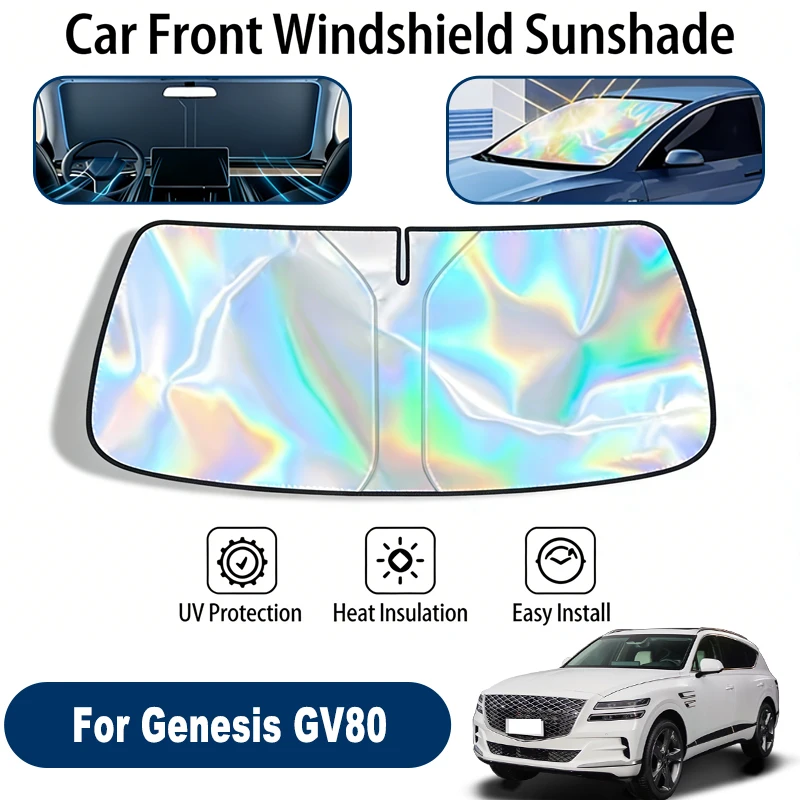 

Car Windshield Sun Shade UV Reflective Sun Visor Protection Cover For Genesis GV80 JX1 2020-2026