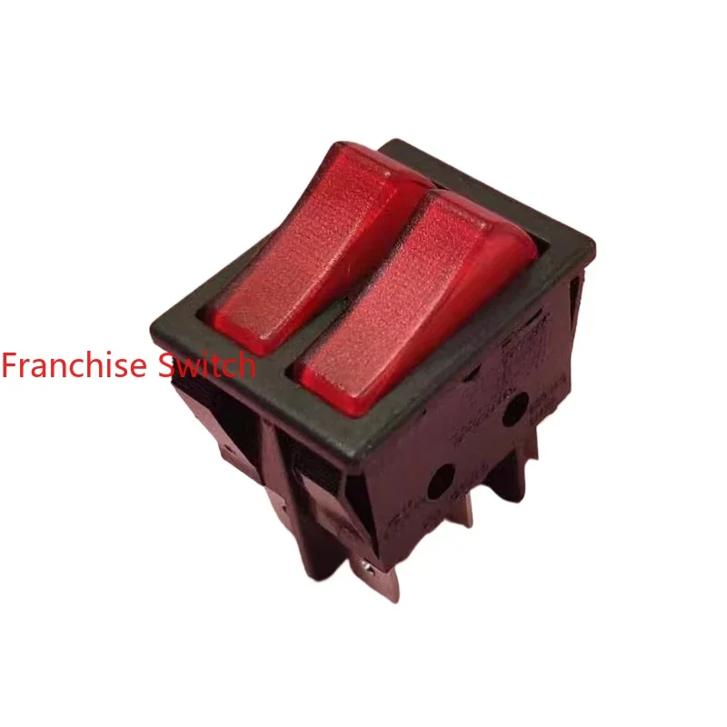 

10PCS R210 hexapod red light ship type rocker switch 16A silver touchpoint