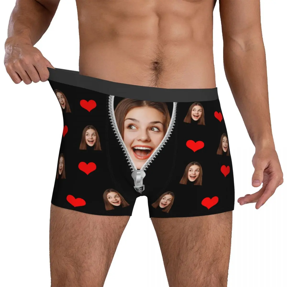 

Custom Underwear for Men, Personalized Boxers Briefs with Face Gifts for Boyfriend & Husband Halloween Valentine's Day Gift