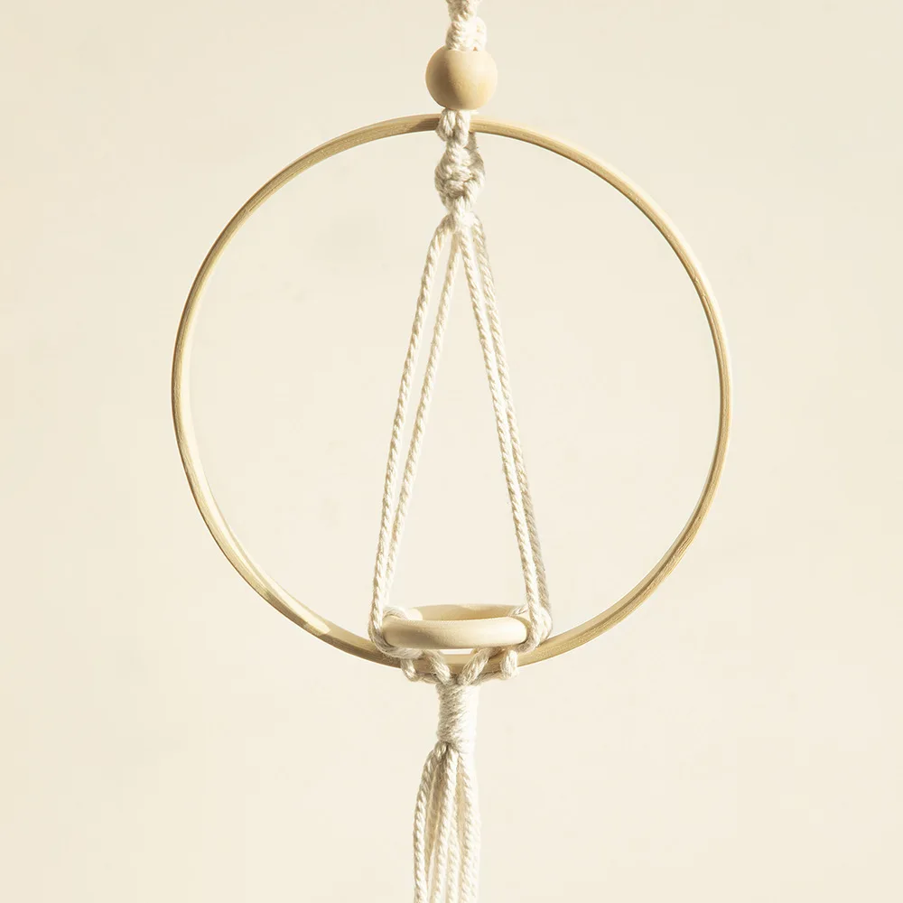 مكرامية الهواء زارع معلق أواني الزهور بوهو ديكور المنزل حبل حامل النبات سلة مغزولة شرفة حديقة غرفة نوم ديكور هدية