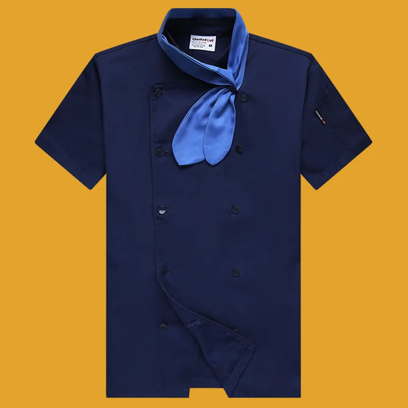 남자 요리사의 작업복 호텔 요리사 코트 주방 작업복 레스토랑 웨이터 셔츠 스카프와 케이터링 베이커리 요리사 유니폼