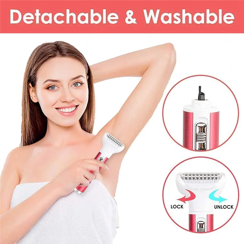

Beauty Versatile 5-In-1 Electric Razor For Women, Perfect For Bikini Line And Pubic Hair Trimming