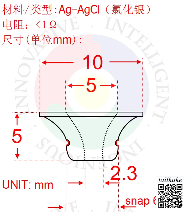 Advanced EEG Brain Electrode/disc-shaped Dry Electrode/silver Chloride Agcl, Suitable for OpenBCI EEG Module