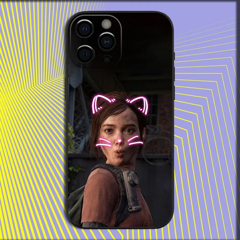 T-The Last of Us E-Ellie Phone Case For iPhone 16,15,14,13,12,11,Pro,X,XS,Max,XR,Plus,Mini Soft Black Cover