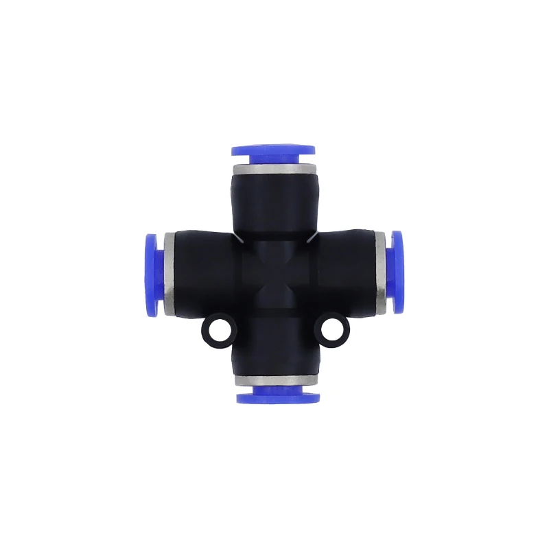 

PZA-6 6mm Cross Union Pneumatic Tube Fitting Connector PZA-6MM ,one-touch push in coupler PZA1/4