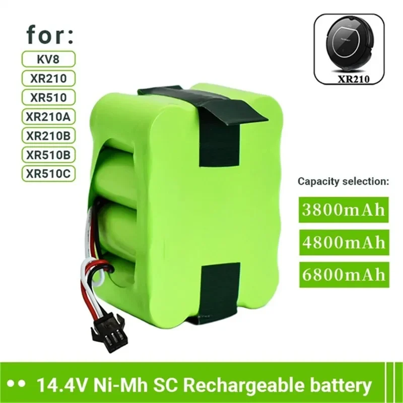 14.4V Ni-MH SC Rechargeable Battery 5800mAh for KV8 XR210 XR210A XR210B XR510B XR510C Vacuum Cleaner Sweeping Robot