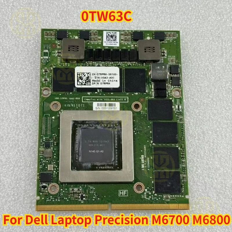 

CN-0TW63C 0TW63C TW63C для ноутбука Dell Precision M6700 M6800 K3000M N14E-Q1-A2 Видеокарта VGA