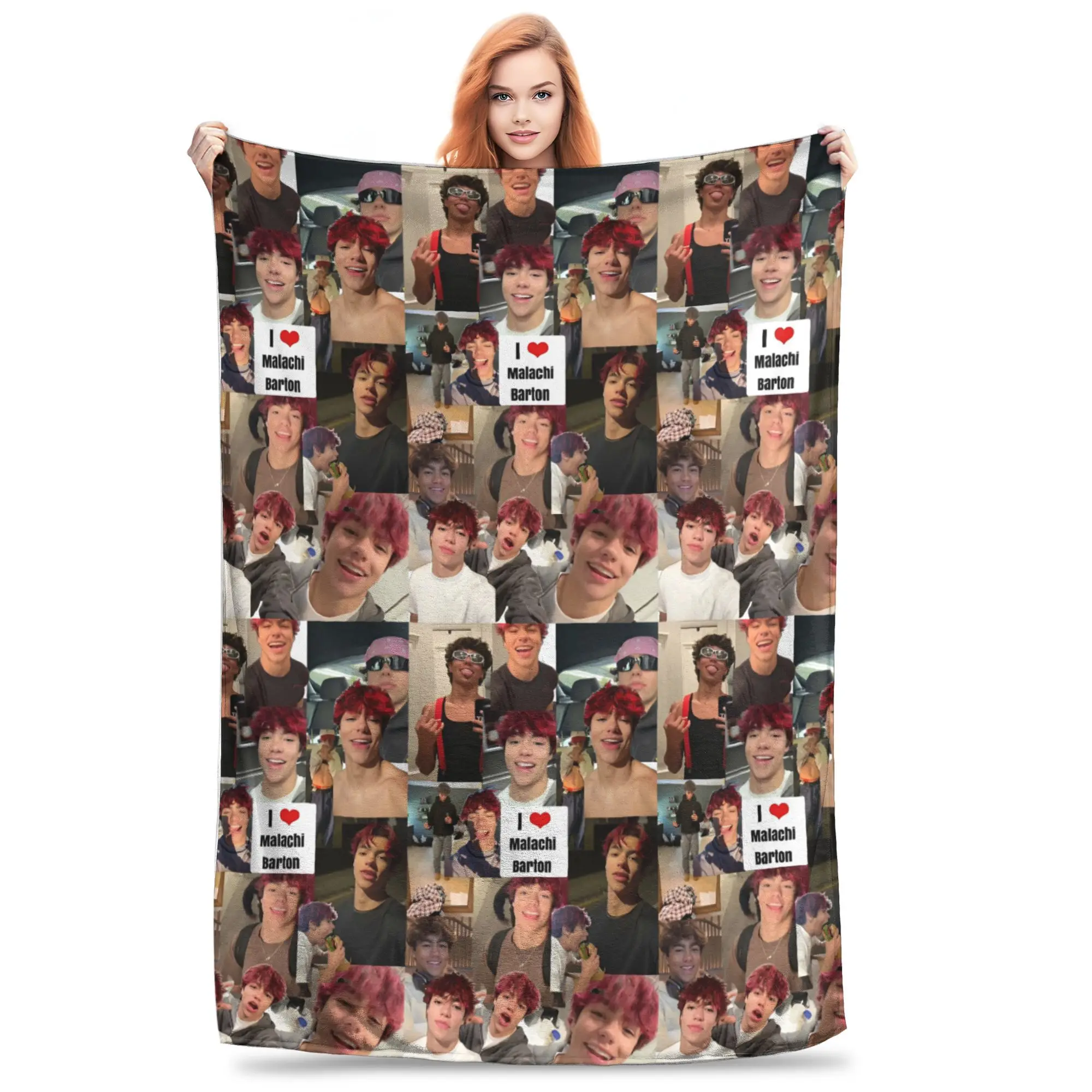 Malachi Barton Actor Blanket  Fuzzy Funny Breathable Throw Blankets for Bed Sofa Decoration