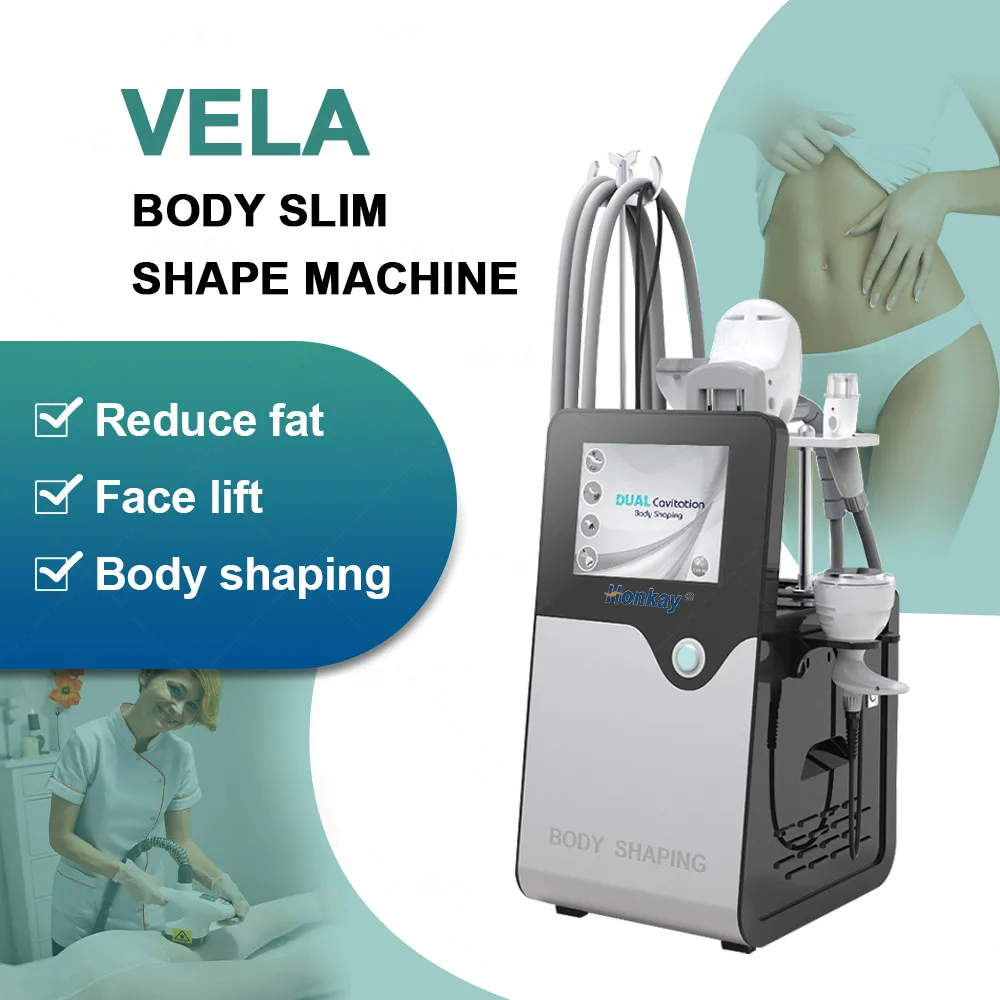 Vela Body Shape Vacuum Roller Massage 40K Cavitation Machine Skin Tightening Cellulite Reduction Body Contouring Equipment