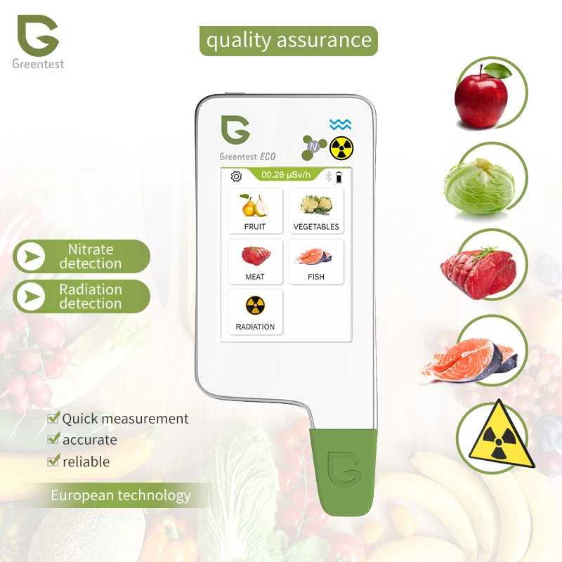 Imagem -04 - Greentest-tds Water Concentration Detector para Segurança Alimentar Home Kitchen Nitrate Tester Frutas e Vegetais e Radiação de Carne