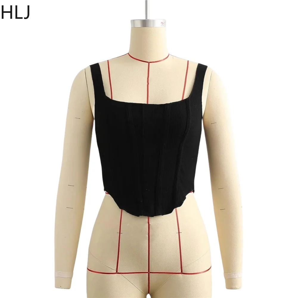 HLJ Black Autumn Winter New Furry Splicing Long Sleeve Crop Top And Corset Tank Vest Fashion Sexy Solid Slim Cardigan Streetwear