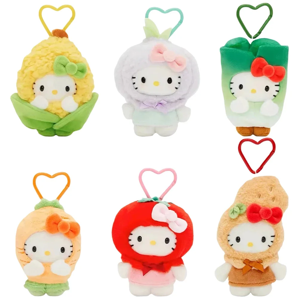 

Anime Cartoon HelloKittys Fruits Vegetable Series Plush Doll Pendant Keychain Decoration Kawaii Cute Plushie Doll Toys 10cm