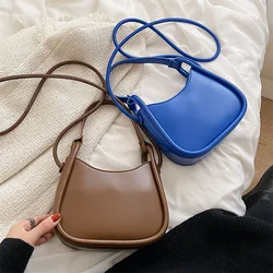 Klein Blue Solid Color Crossbody Bag Handbag New Foreign Style Single Shoulder Bag Spring Women's Designer Texture Messenger Bag