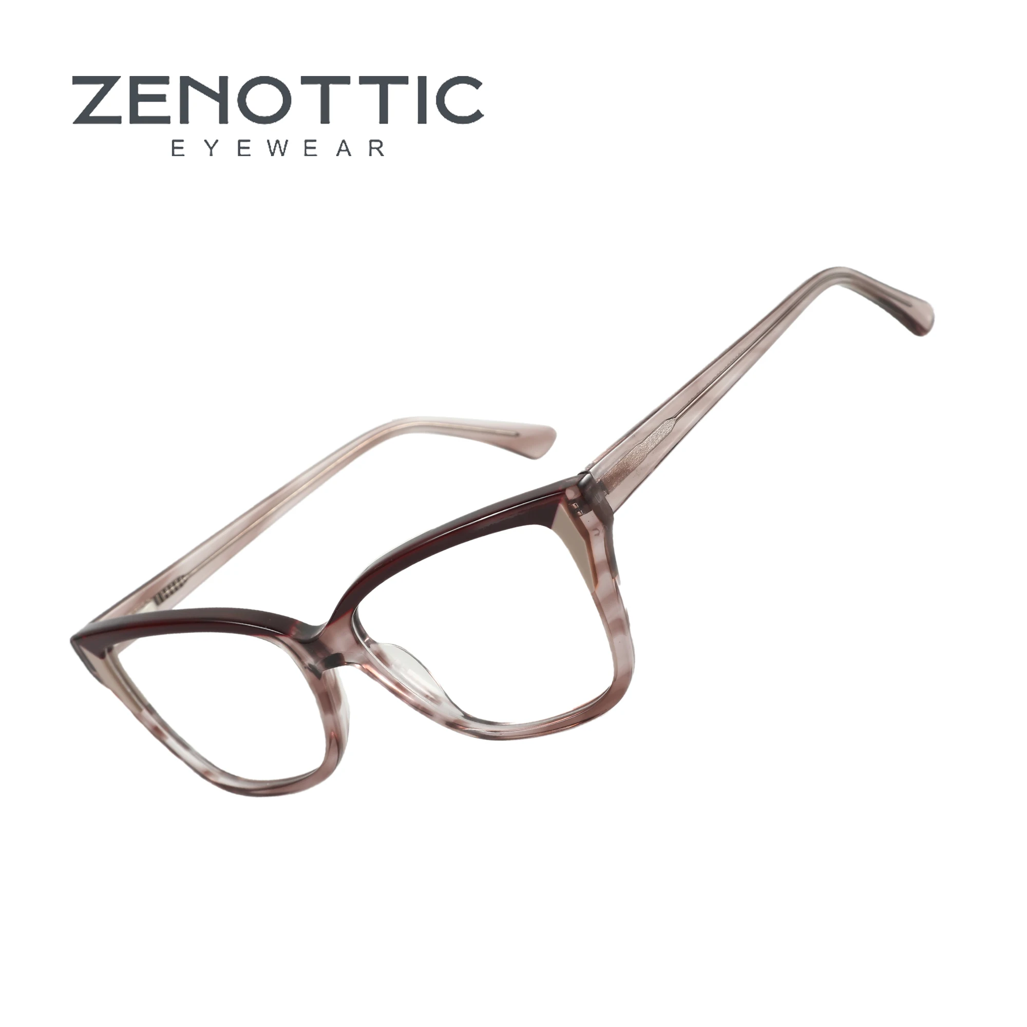 ZENOTTIC Fashion Trend Boutique Acetate Optical Frame Solid Color Square Frame Women's Eyeglasses