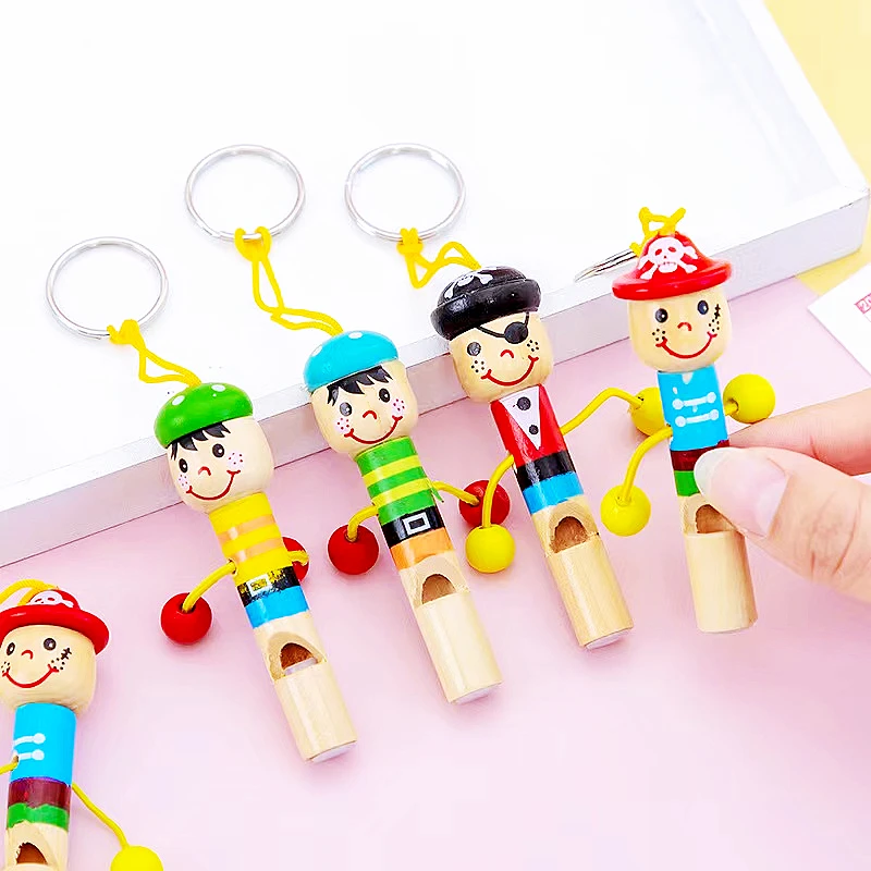 

5PC Mini Pirate Keychain Whistle Toy Kids Birthday Wedding Party Gift Pinata Filler Christmas Carnival Back To School Party Gift