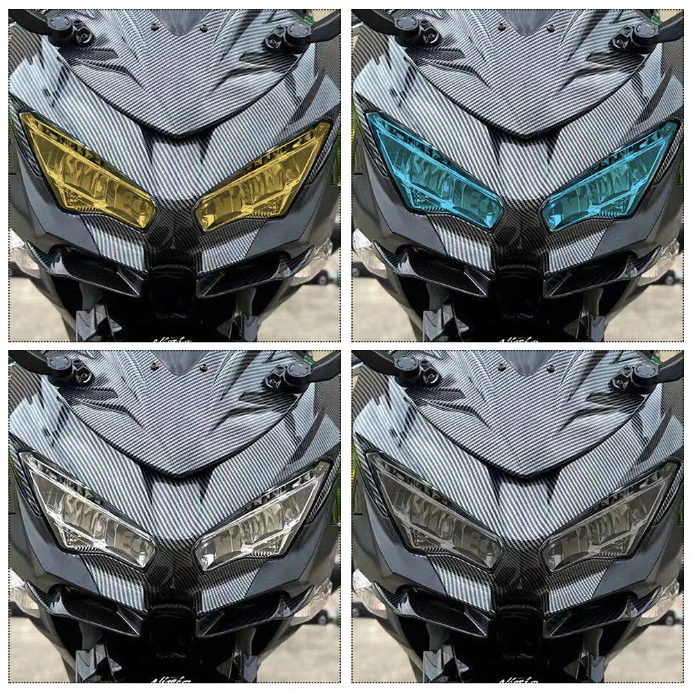 Motorcycle Headlight Protection Film Anti-Scratch Transparent Sticker for Ninja 400 2018-2020 Models Fit NINJA400