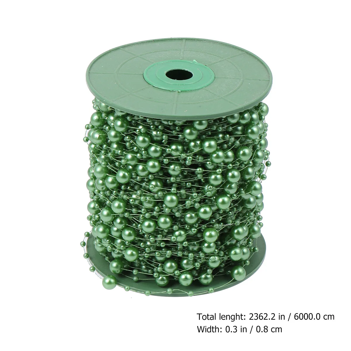 

Рулонная цепочка из бисера, 60 м, имитация жемчуга, леска для свадебной гирлянды, флориста, аксессуары для рукоделия, рулон цепочки из бисера