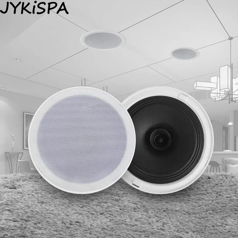 

6inch Ceiling Speaker Indoor Roof Loudspeaker Audio amplifier HiFi Audio Center for Background Music Bathroom Kitchen Hotel