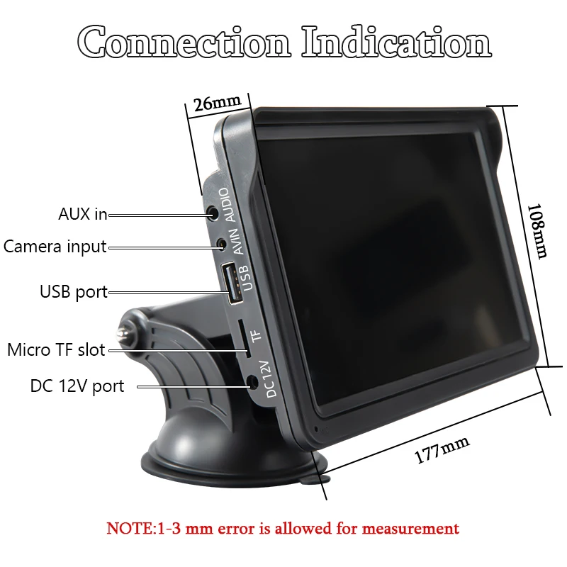 B5300 7inch CarPlay Android Auto Car Radio Multimedia Video Player Portable Touch Screen With USB AUX For Rear View Camera